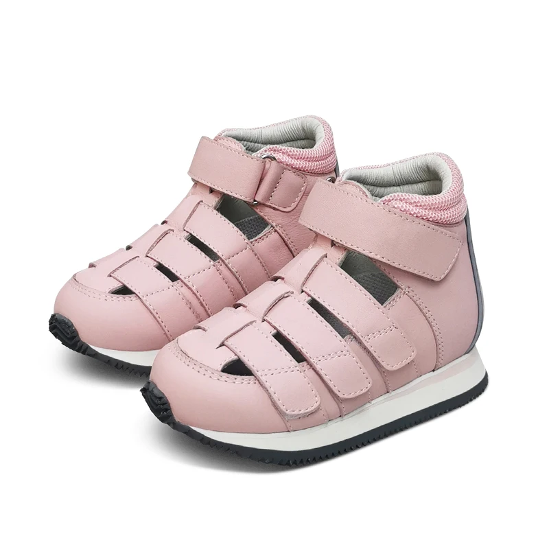 Ortolucland Toddlers Girl Sneakers scarpe ortopediche per bambini supporto per caviglia in pelle bambini Flatfeet plantari calzature