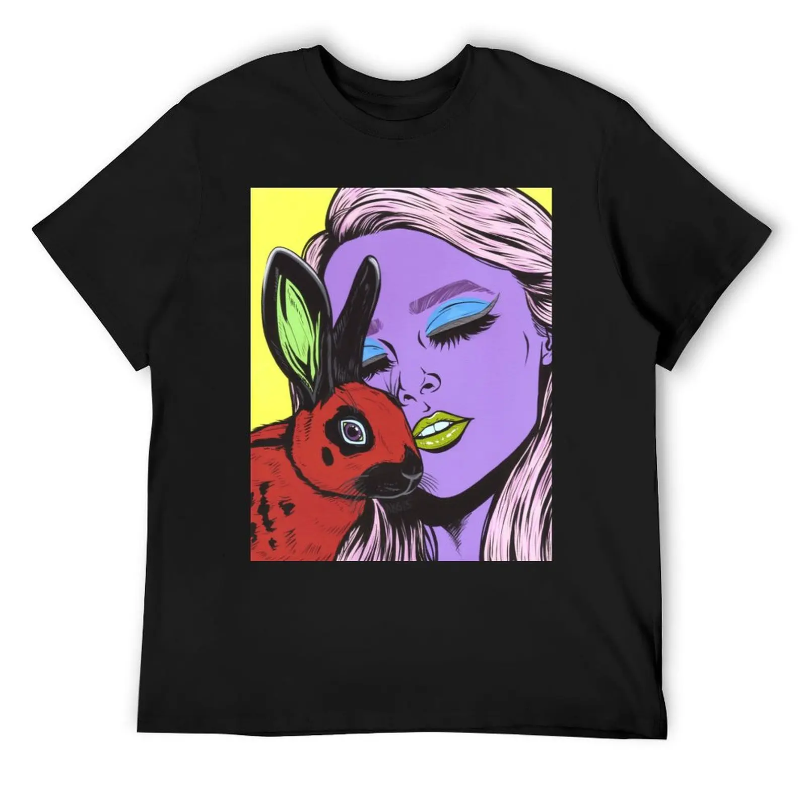 

Girl with Rabbit T-Shirt clothes affliction shirts man clothes men tshirt