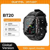 Oukitel BT20 Rugged Smartwatch Sport Smart Watch For Men 350mAh BT 5.2 1.96 Inch  AMOLED Display Men's Smartwatch