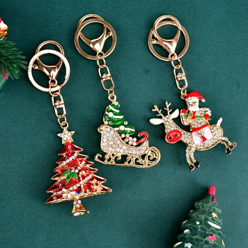 

Bag Charm Cute Women Accessories Versatile Bag Keychain Santa Claus Christmas Tree Doll Decoration Holiday Girl Gift Wholesale