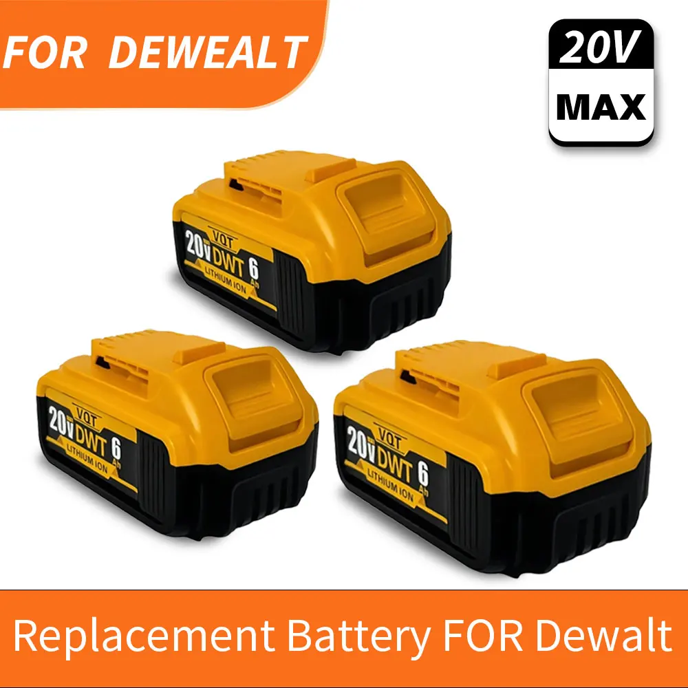 Pro DEWALT 20V Ah/6,0Ah akumulátor, kompatibilní s nářadím 20V Max, lithium-iontová baterie s dlouhou životností, rychlé nabíjení DCB201 DCB203DCB206 - náhled 5