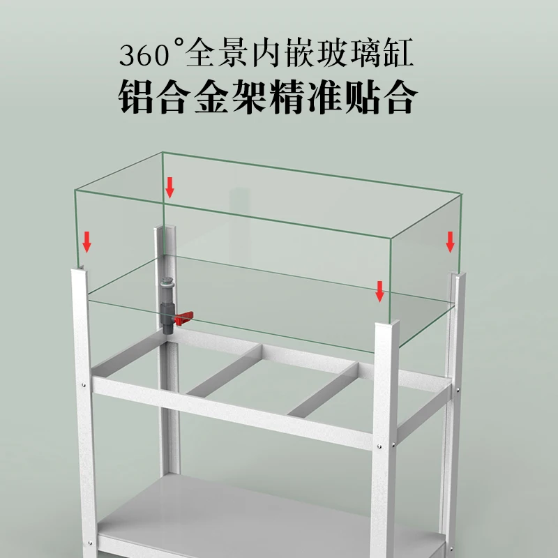 

Turtle special breeding tank with drainage glass deep water tank razor