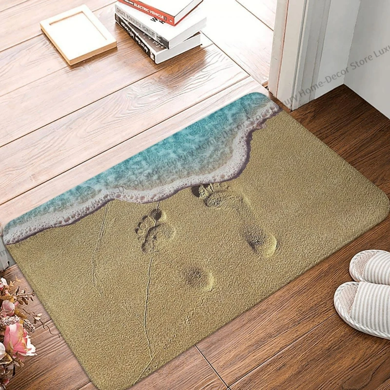 Beach Style Floor Mat Non Slip Bathroom Bedroom Welcome Doormat Indoor Outdoor Home Decor Carpet Wrinkle-Resistant Bath Rug