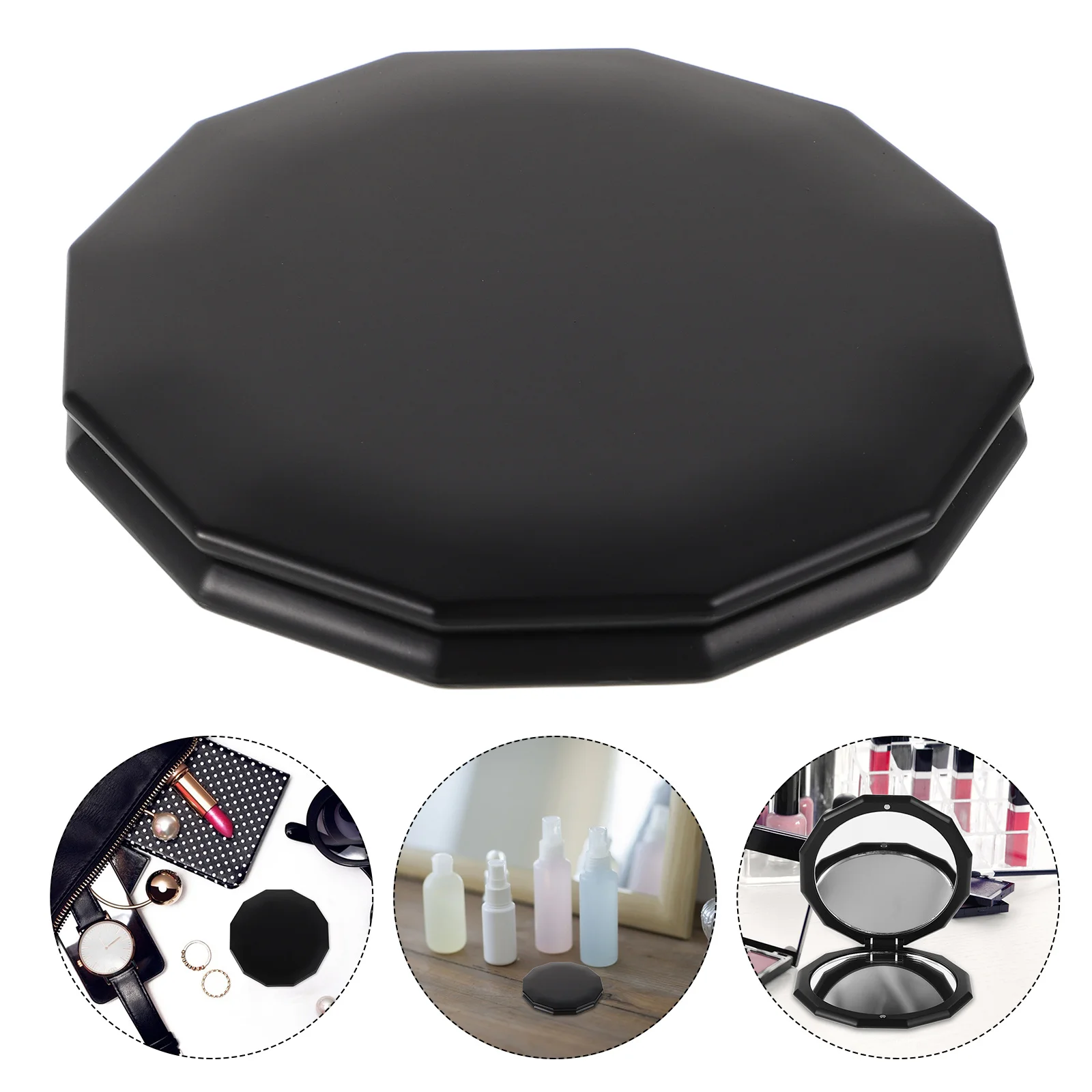 مرآة مكياج صغيرة الحجم قابلة للطي، مرآة صغيرة محمولة للنساء، غطاء قلاب لطيف للحماية أثناء السفر للاستخدام اليومي