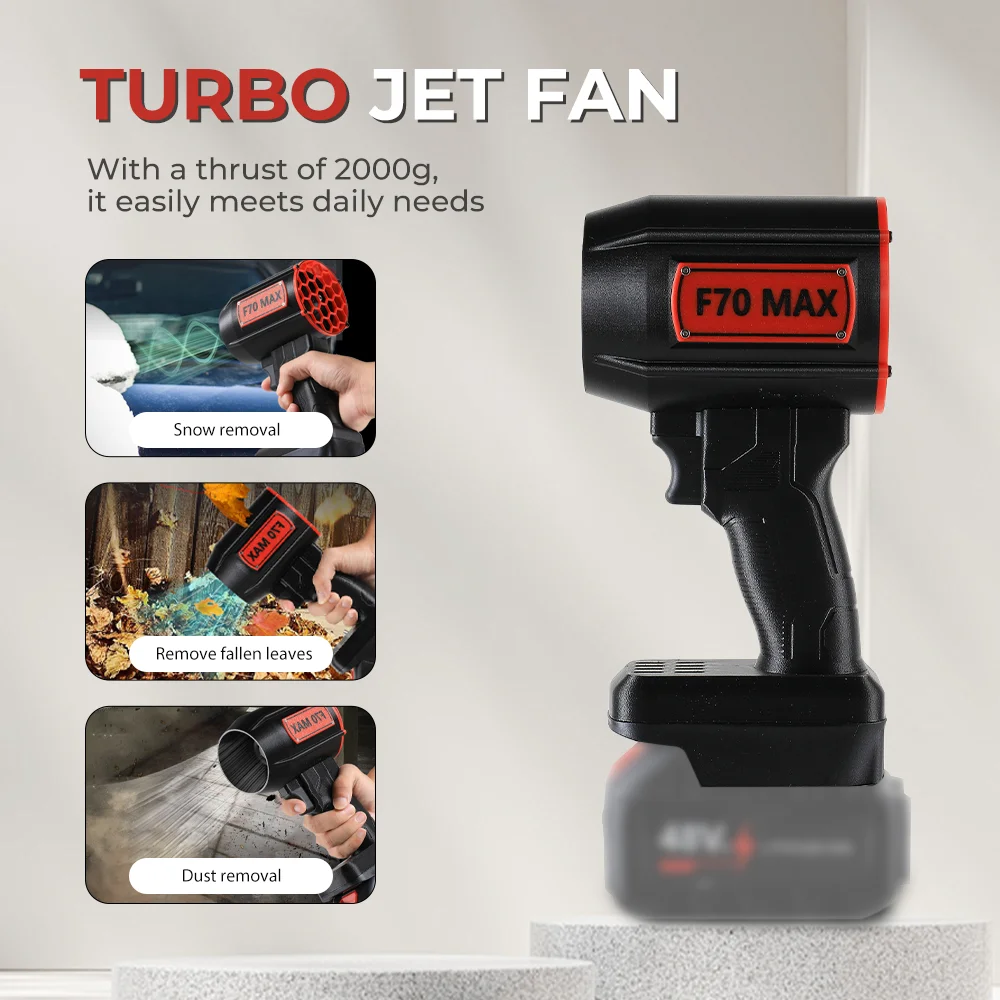 70 مللي متر يده سيارة التوربينات التوجه 2000 جرام العنيفة مسدس هواء مروحة نفاثة الكهربائية منفاخ قوية إزالة الثلوج مجفف لماكيتا #3