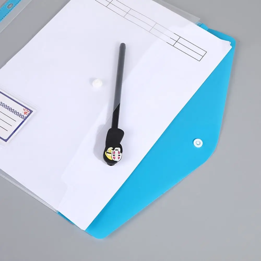 6pcs Document Organiser A4 File Folders Wallets File Organizer Transparent Binder Pouch Organizer Colorful Waterproof