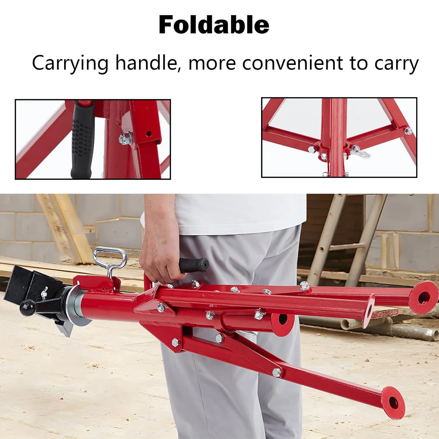 حامل مقبس أنبوبي برأس على شكل حرف V مع نقل كرويين 28-52 بوصة ارتفاع قابل للتعديل 1/8 بوصة - 12 بوصة سعة أنبوب واسعة سعة تحميل 2500 رطل