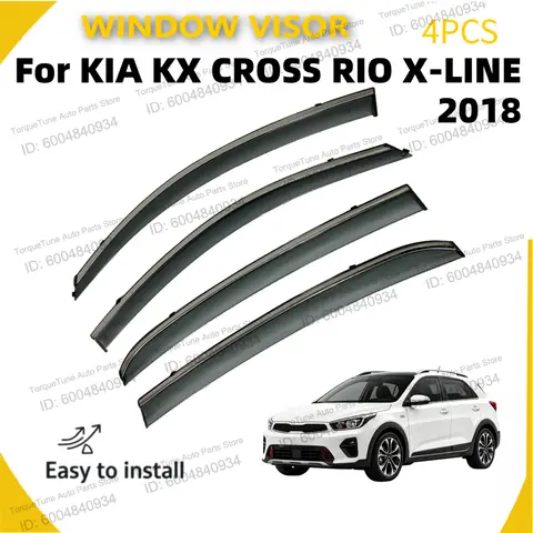 Premium Waterproof Side Window Visor Wind Deflector For KIA KX CROSS RIO X-LINE 2018 Rain Guard Sun Shade