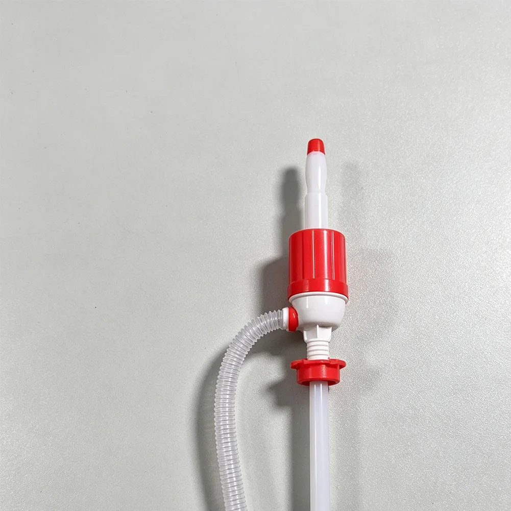 Manual Siphon Drum Pump 7 For GPM with 48in Reinforced PVC Hose for 55 Gallon Drum Transfer of Acids Alkalis Fuel