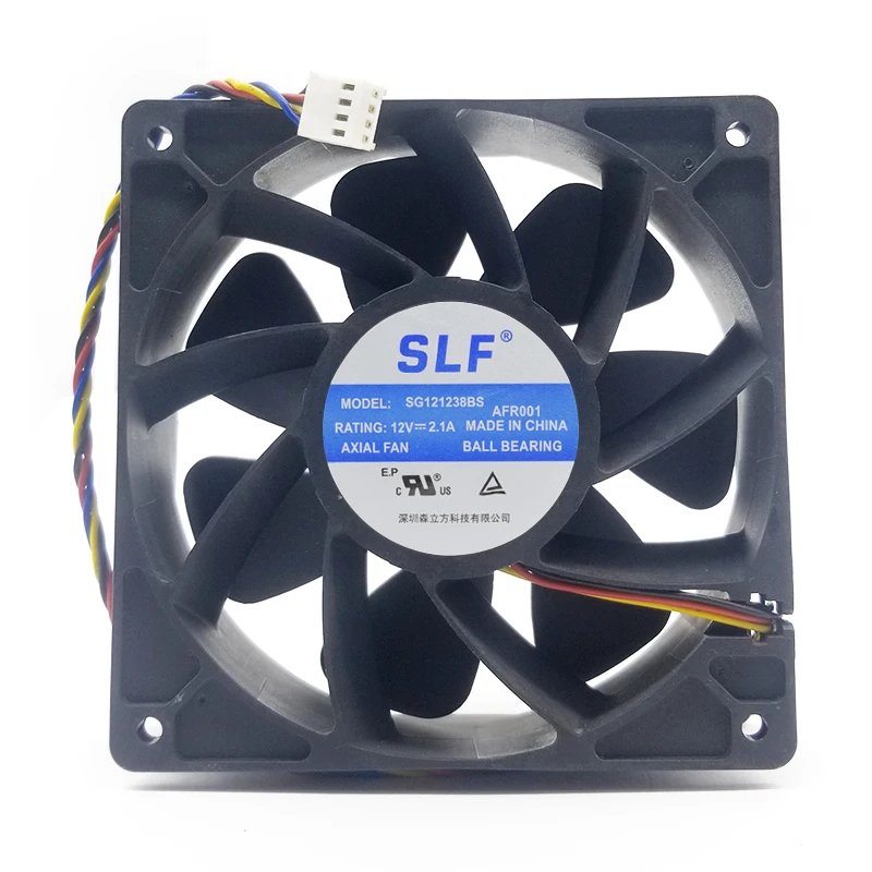 SENLIFANG SG121238BS QFR1212GHE DC12V 2.1A S7 S9 T9 L3 120*120*38mm BTC ETH Mining Double ball bearing/Cooling Fan