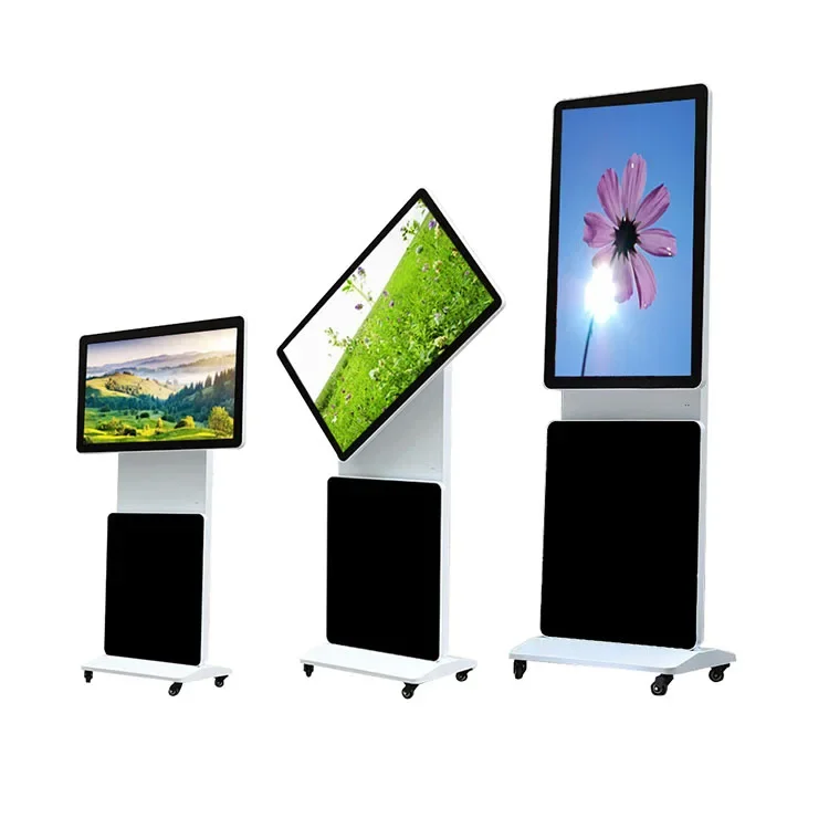 55 Inch Floor Standing Digital Signage Display Intelligent Interactive Information Kiosk Rotating Touch Screen