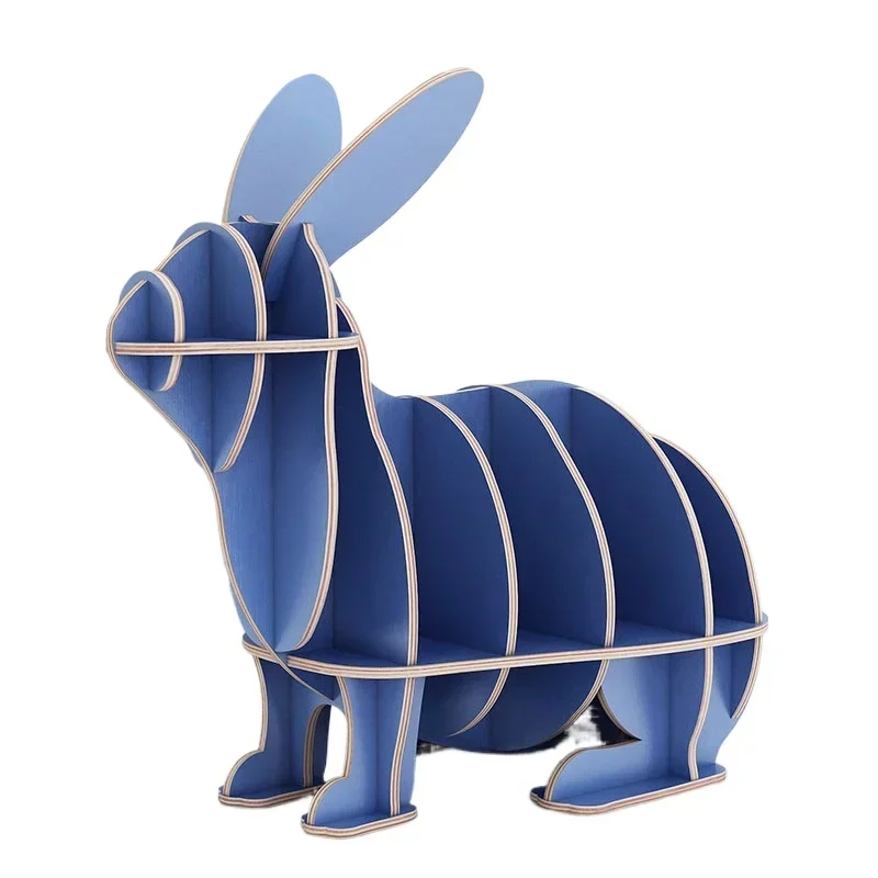 Rabbit kindergarten school creative children bookshelf animal shape shelf store home decoration floor ornament