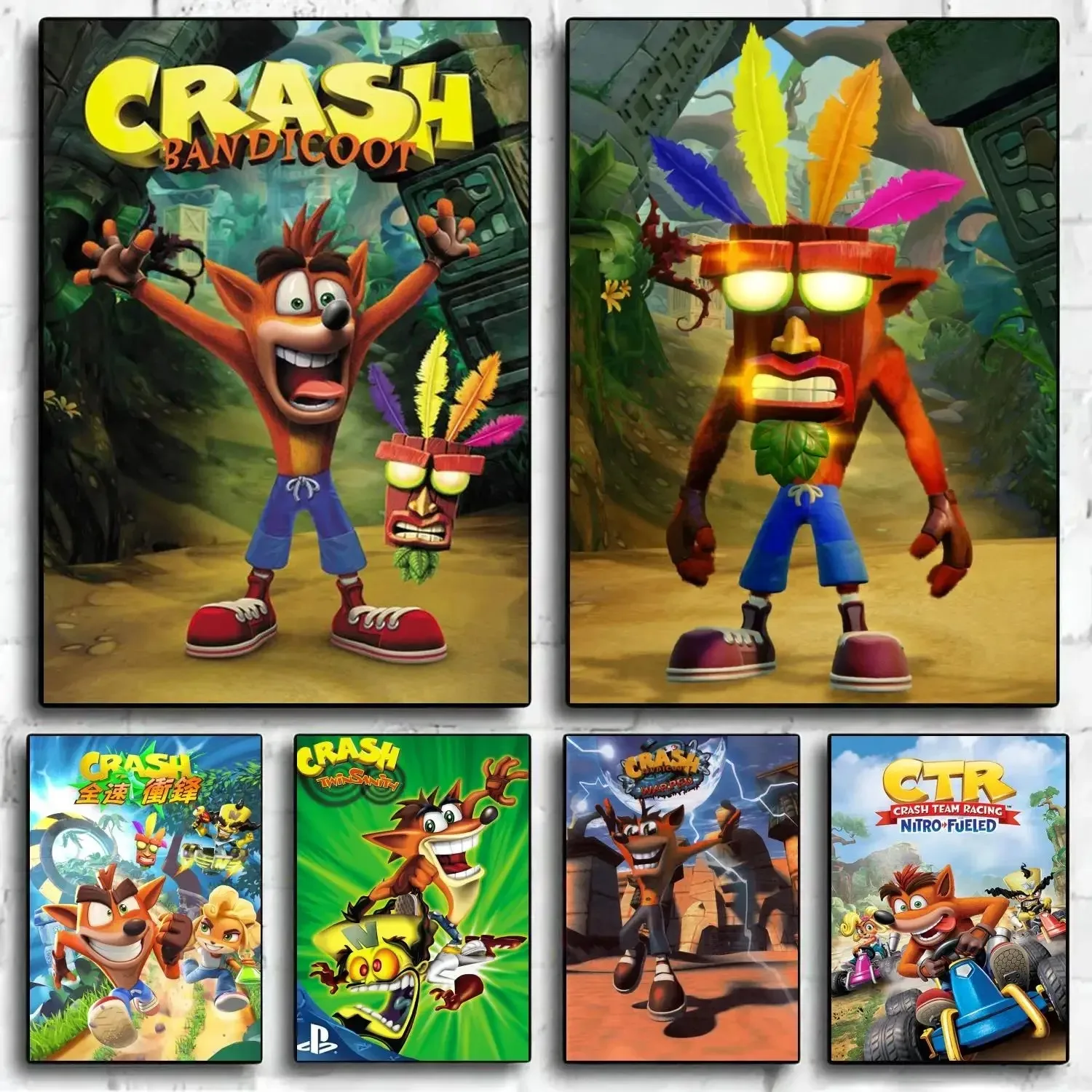 Crash Bandicoot 2 Cortex Strikes Back Art Decorative Wall Art Personalized Gift Modern Home Bedroom Decoration Canvas