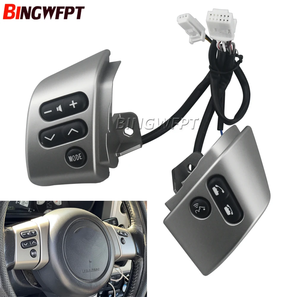 84250-35070 New Steering Wheel Control Button With Wire For Toyota FJ Cruiser 2006-2020 Volume Mode Function Switch