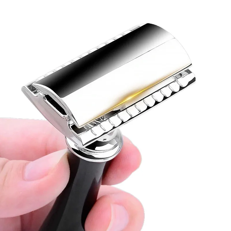 Black Resin Copper Handle Manual Shaving Razor Barber Shop Man Shaver Gifts For Men Electric Shaver Man