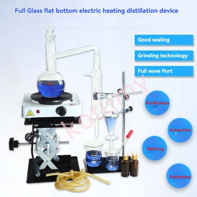 Séparateur d'extraction d'huile essentielle 500/1000ML, équipement de Distillation, Machine de Distillation d'eau, outil d'extraction de Purification