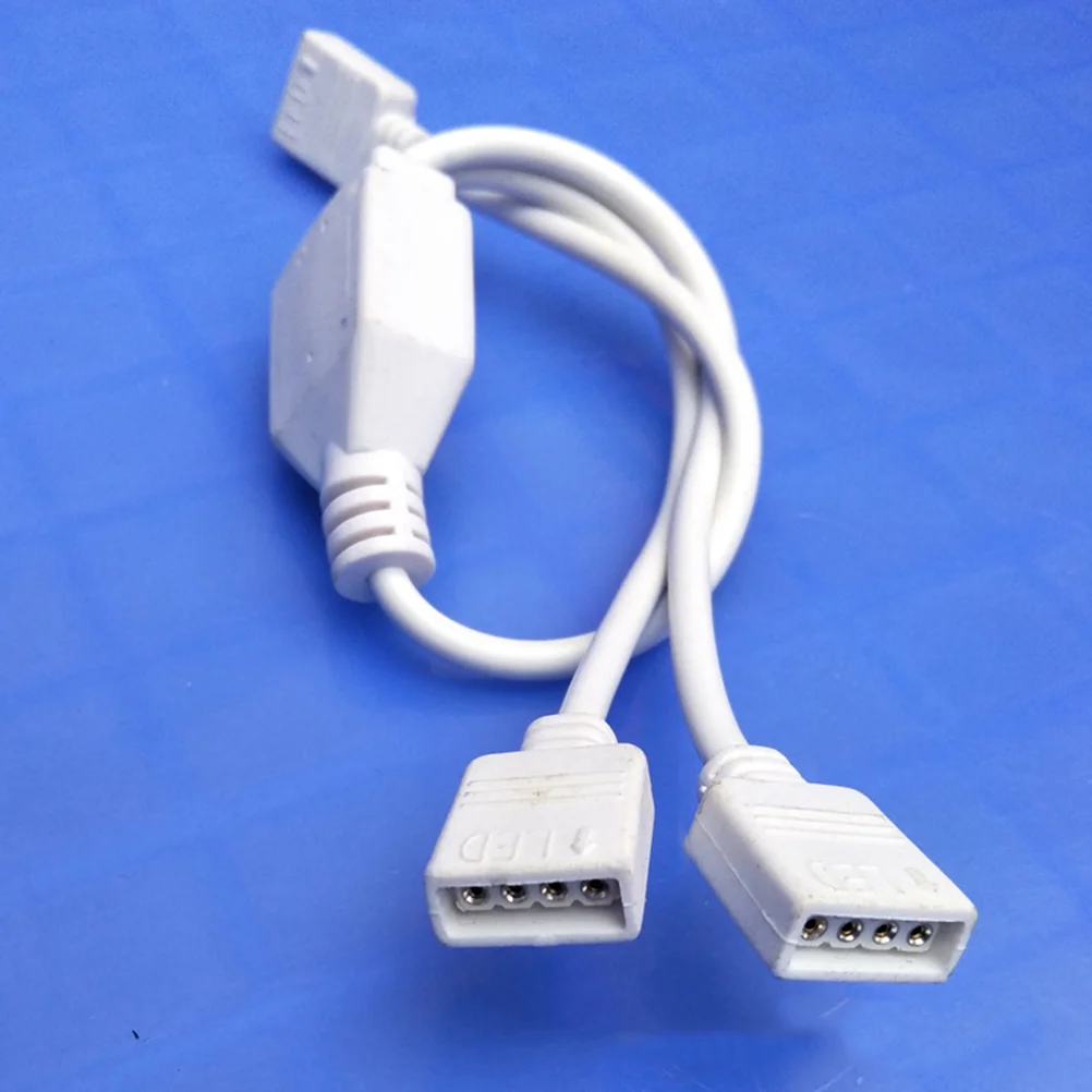 2PCS 1 to 2 Ports Female Connection Cable 4 Pin Splitter Strip Light Connector 118 in/30cm Length for 4 Pin SMD 5050 35