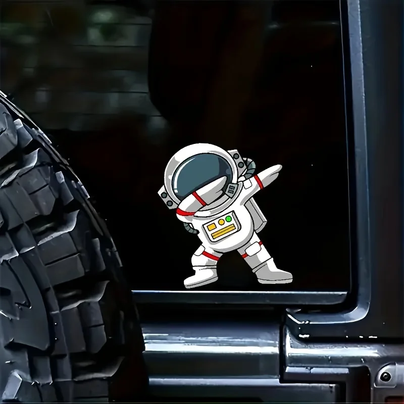 1 шт. "Графическая наклейка с изображением астронавта, отлично подходит для рюкзаков, настольных компьютеров, чехлов для телефонов и космического декора"