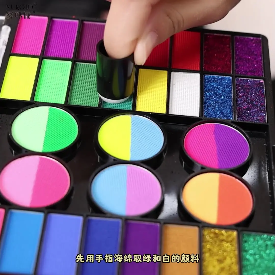 

Face Paint Kit Water Based Non Toxic Face Paint Palette with 44 Colors Professional Body Face Paint kit For Party