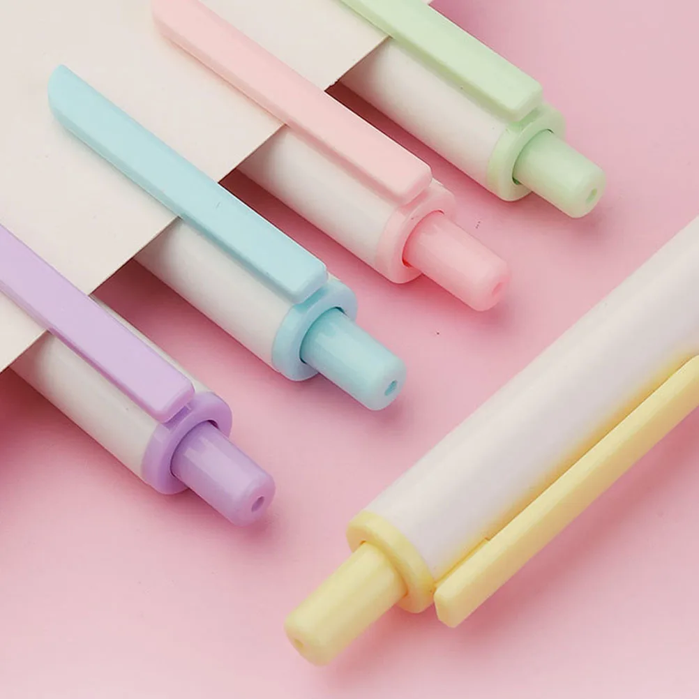 

6 Pcs Automatic Everlasting Pencils Light Green Yellow Purple Blue No Sharpening Students School Office Supplies