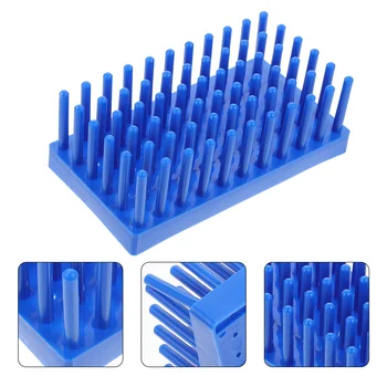 Tüp testi raf tutucu Labs standı kurutma drenaj Lab Peg mavi raflar plastik kimya tepsi bilim delik süzgeç plaka delik bebek