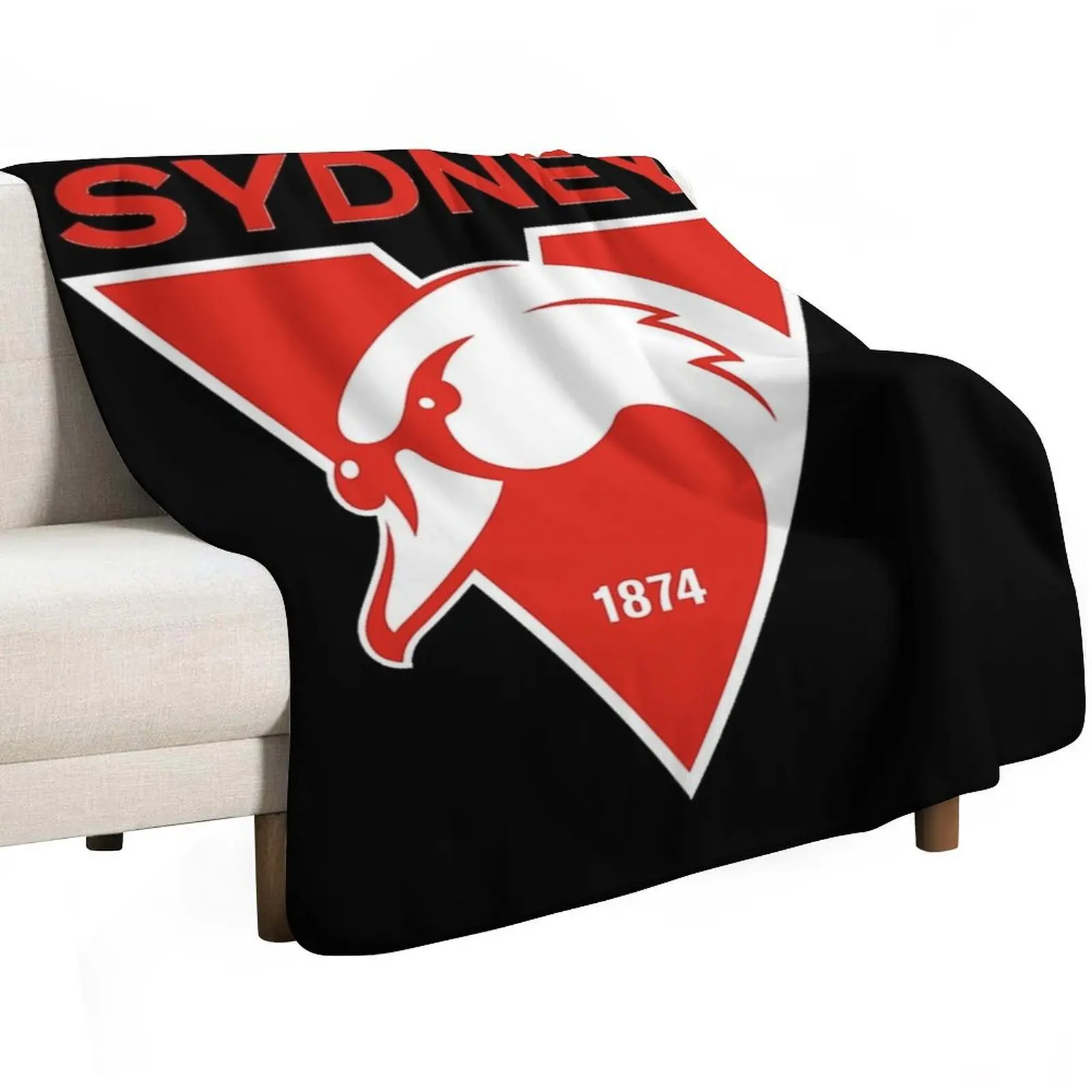 Sydney the Bloods Swans Haughty Swannies-Logo Throw Blanket Modern Design Soft Blanket for Home Decor