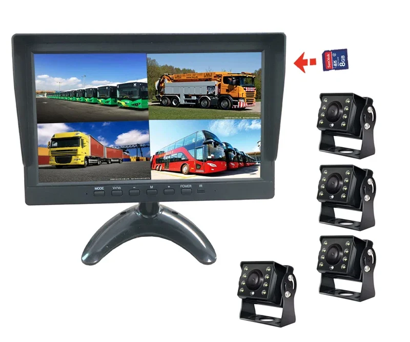 

10.1 Inch 4CH 1080P Night Vision Reversing Back Up Camera DVR High Digital Security System for Bus Truck