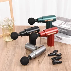 1PC Mini Muscle Relaxation Massage Gun Protable Body Massager Deep Handheld Percussion Massager for Body Back and Neck Leg