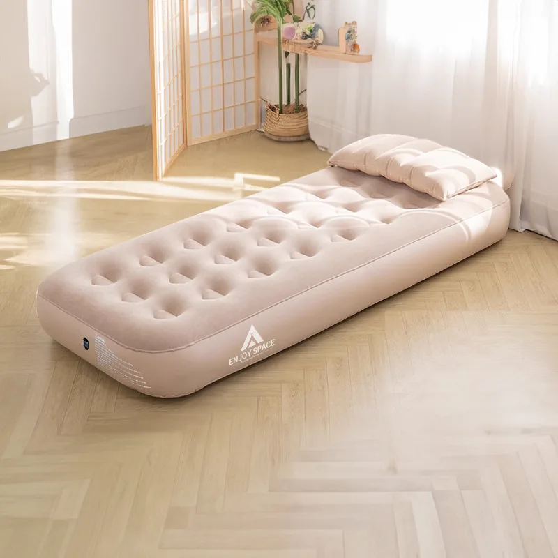 

Inflatable Mat Tent Sleeping Mattres Camping Air Bed PVC Flocking Air Pump Mat With Charging or Manual Inflation 150KG Loaded