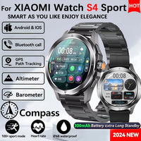 For Xiaomi S4 Ultra Outdoor Sports Smart Watch Men AMOLED Screen NFC GPS Compass Heart rate Waterproof Bluetooth Call SmartWatch