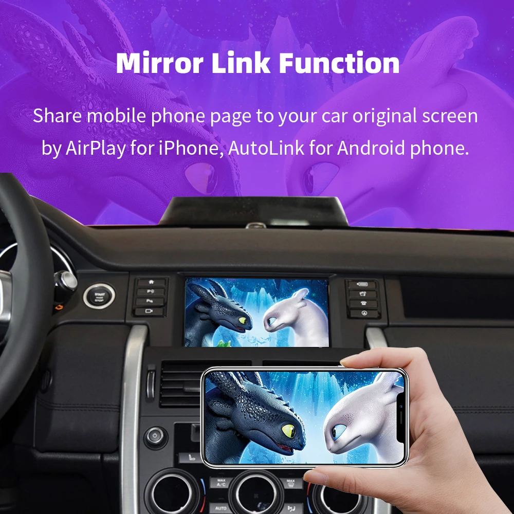 EKIY-reproductor multimedia con Android para coche dispositivo inalámbrico con interfaz Mirror Link Carplay Airplay compatible con Land Rover/Range