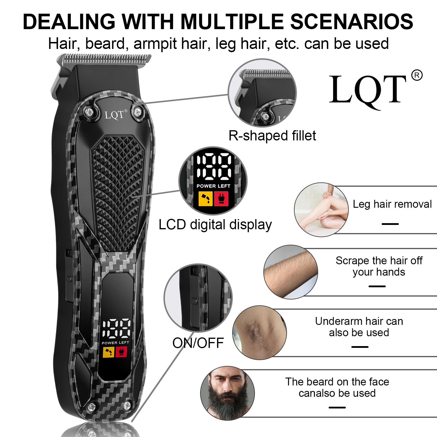 Men's Hair Clipper Set (3-Piece / 2-Piece): Cordless Trimmer/Shaver, USB Rechargeable — Father's Day & Valentine's Day Gift - view 3