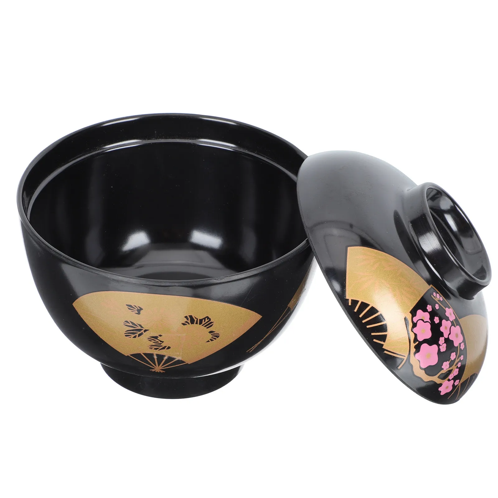 Large Japanese Style Soup Bowl Covered Thickened Drop Resistant Miso Soup Tureen Kitchen Supplies Lidded Household Bowl