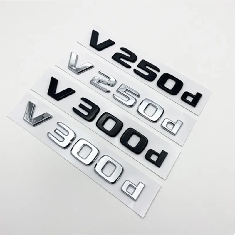 

3D Letters V250d V300d NIGHT EDITION ABS Emblem for Mercedes Benz V Class W447 Car Fender Badge Trunk Nameplate Logo Sticker