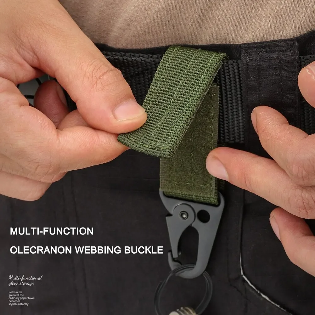 

Outdoor Climbing Camping Tactical Hanging Buckle Molle Nylon Webbing Belt Triangle Buckle Tool Accessory Carabiner