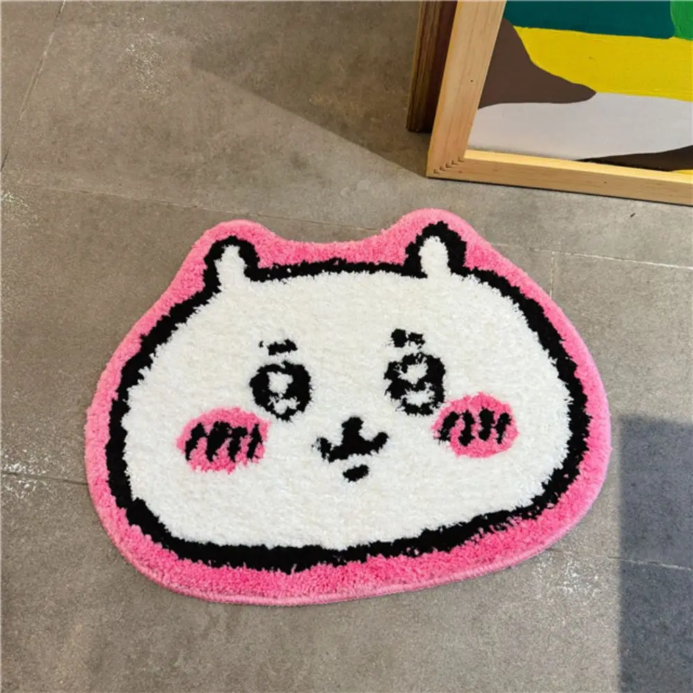 VIKAMA Cartoon Cute Big Face Floor Mat Waterproof Stain-Resistant Entrance Sofa Living Room Bedroom Home Decoration Carpet
