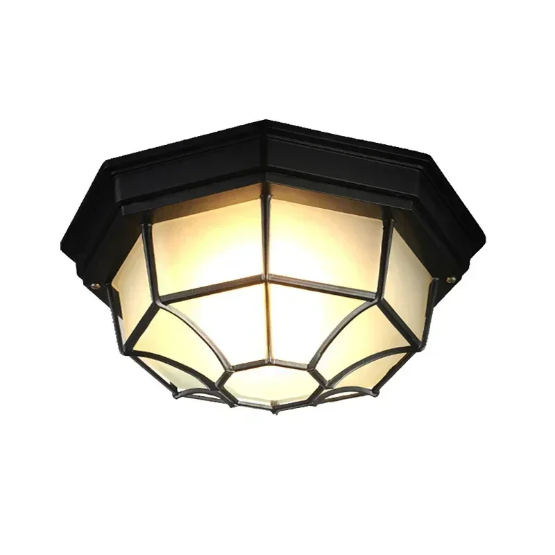 

Retro Outdoor Waterproof Ceiling Light Modern Simple Induction Light American Creative Balcony Eaves Outdoor LED Lights