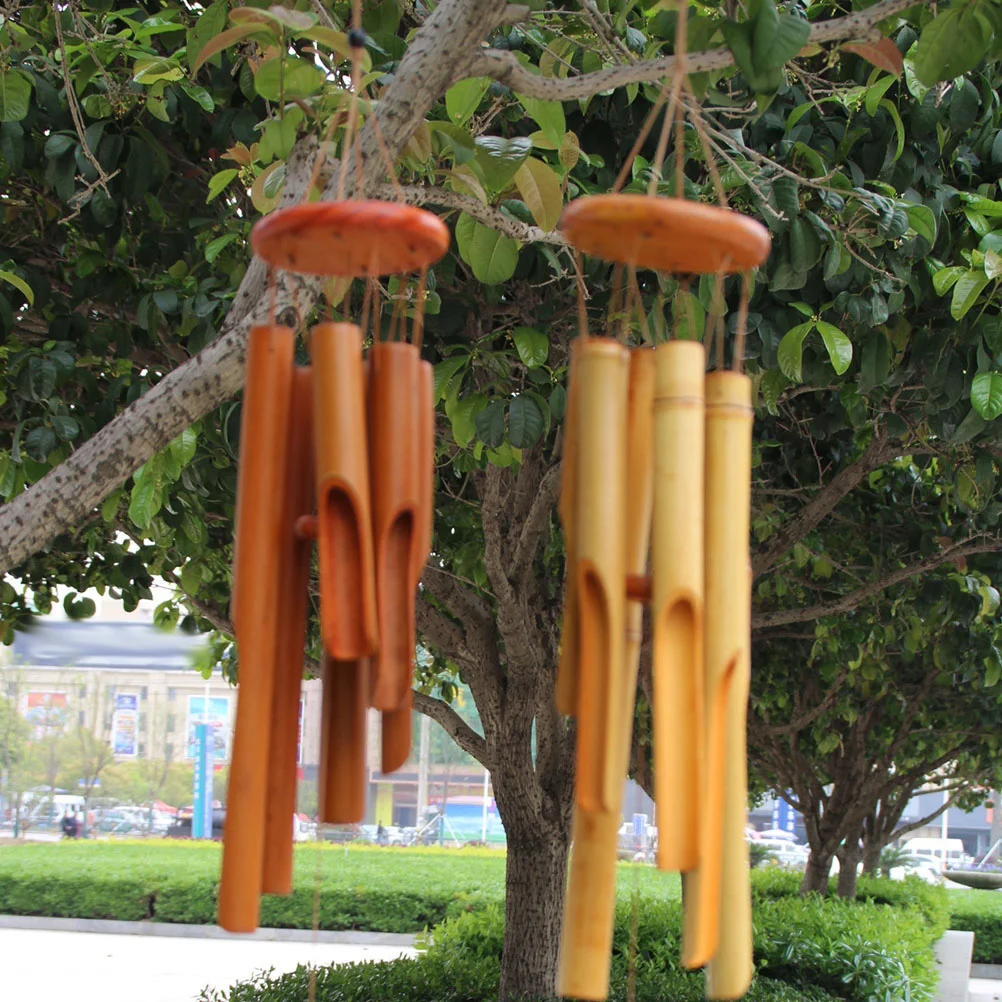 

Bamboo Wind Chime Tube Chimes Decor for Home Patio Windchimes Outdoor Clearance Autumn