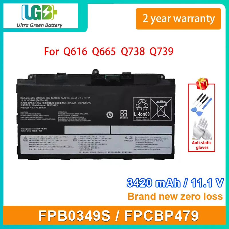 

UGB Новый аккумулятор для ноутбука FPB0349S FPCBP479 FPB0326S для Fujitsu Q616 Q665 Q738 Q739 серии 11,1 В 3420 мАч