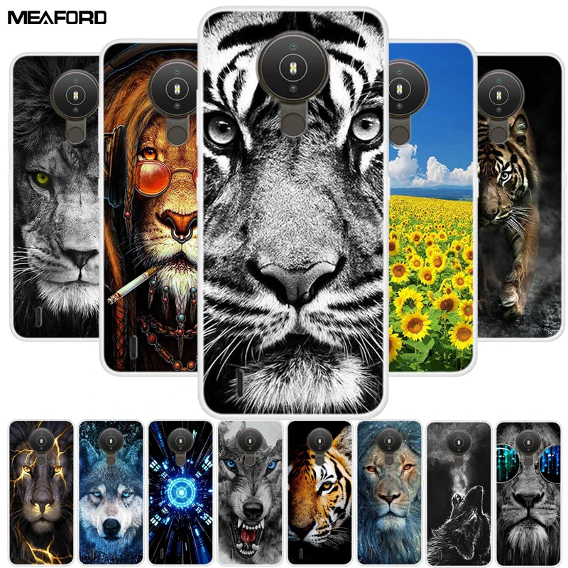 For Nokia 1.4 Case 5.4 7.2 6.2 5G Clear Wolf Lion Soft TPU Silicone Cases for Nokia 7.2 6.2 Back Cover for Nokia5.4 Shell