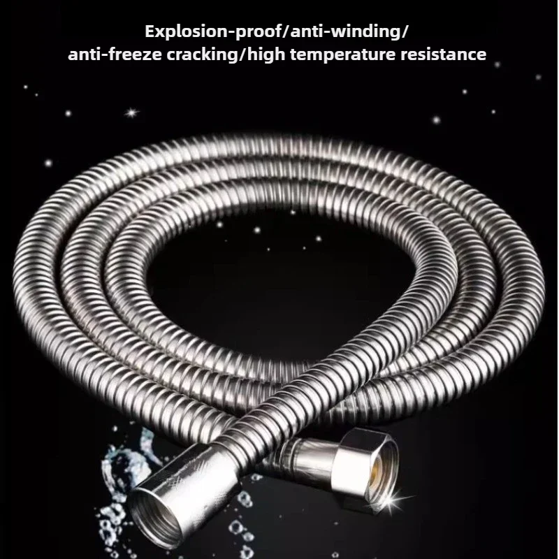 

Противоударный и герметичный душевой шланг из нержавеющей стали, устойчивость к высоким давлению, универсальный интерфейс, улучшенный душевой шланг