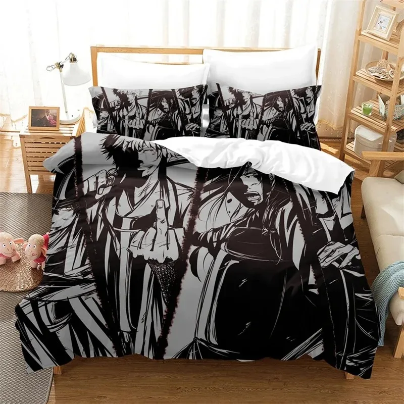 3D Print Anime GINTAMA Gintoki Bedding Set Boys Girls Twin Queen King Size Duvet Cover Pillowcase Bed boys Teen Adults