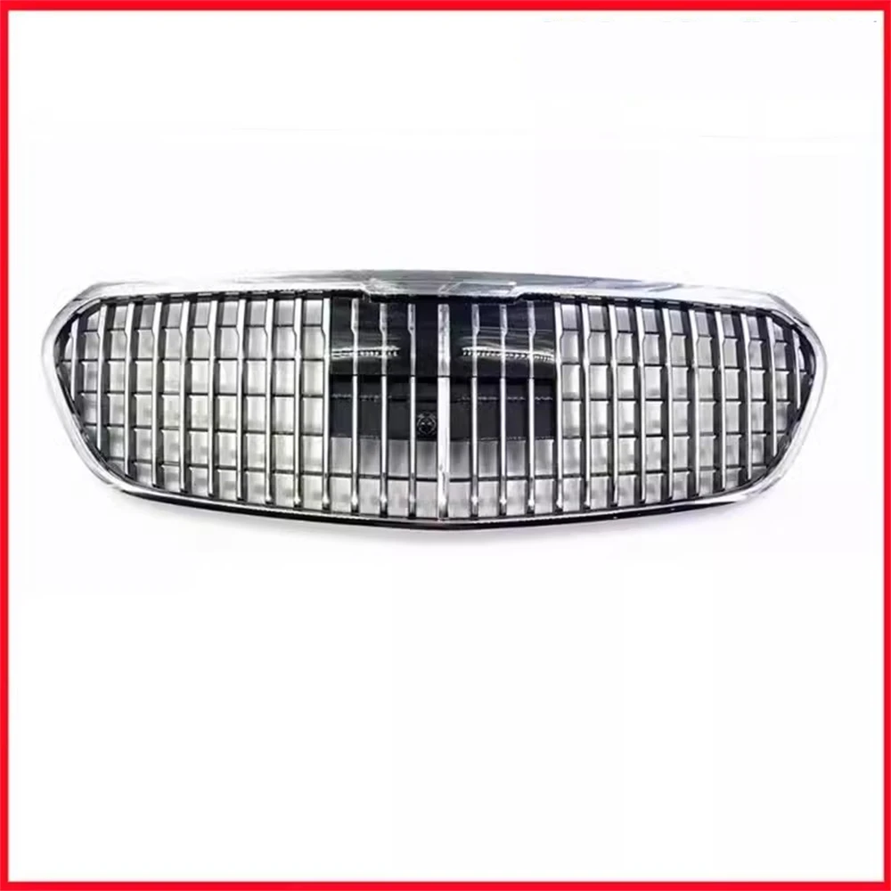 Car Front Bumper Grill light bar for Mercedes-Benz S-Class W223 S400 S450 S500 modified Maybach Radiator Grille Racing Grill