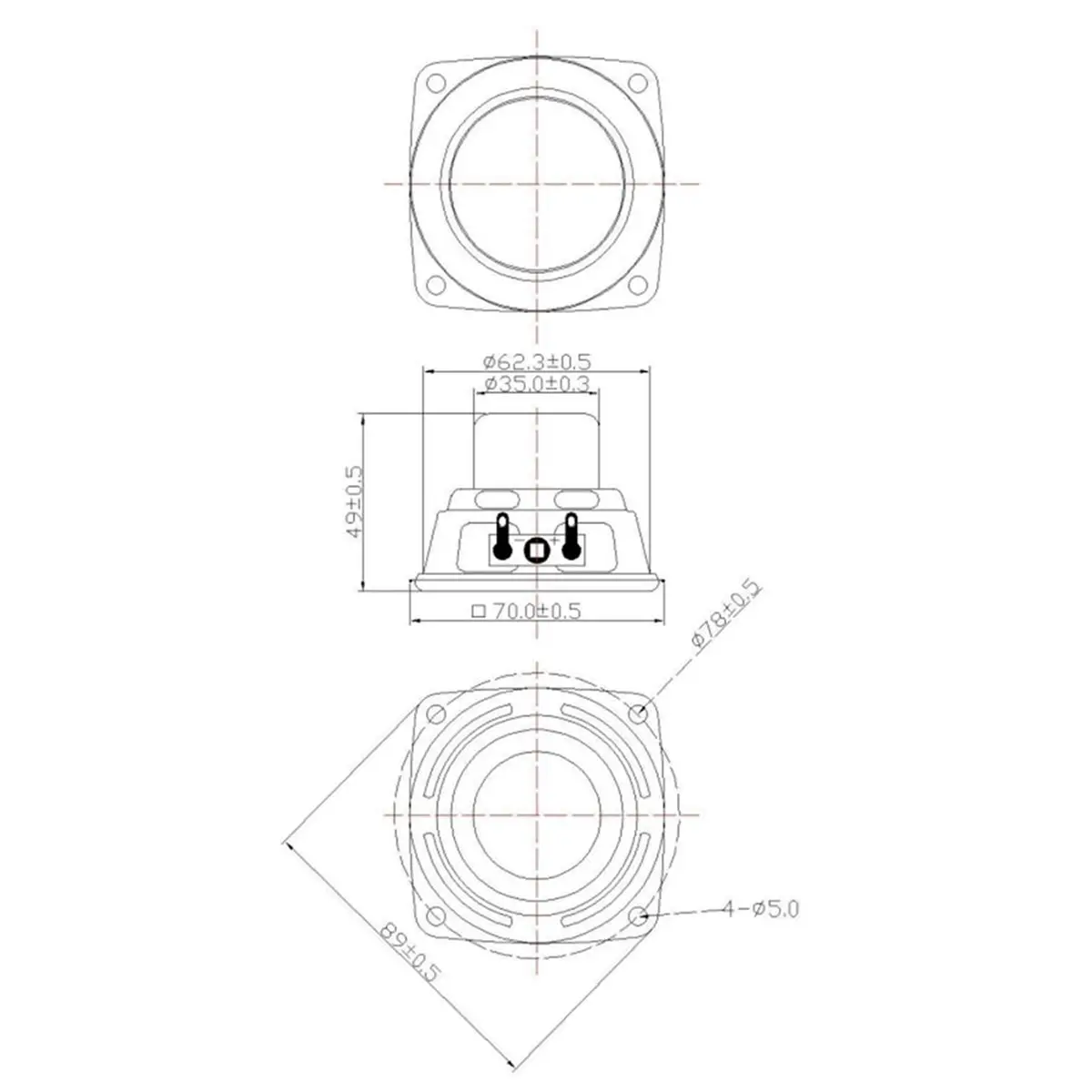 SCLS 4Ω 30W Speaker 70mm 2.8inch Full-Range Subwoofer Multimedia Speaker HiFi Loudspeaker Home Theater Miniature Speaker