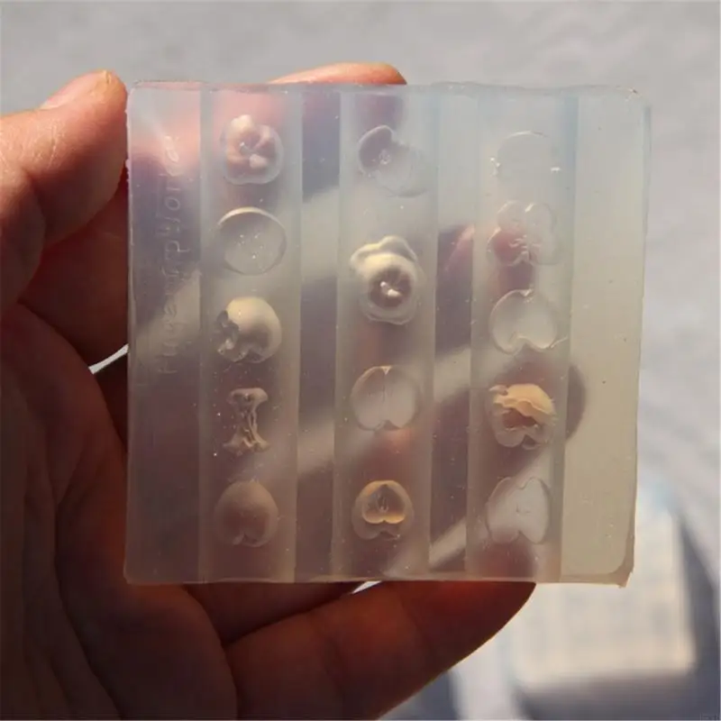 f2tdネイルアートシリコーンカールドリンゴチャームマニキュア型マニキュア型マニュアリストのための装飾