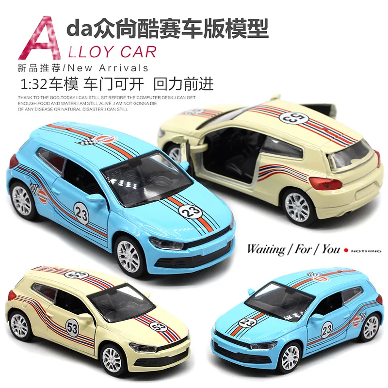 1:32 Scirocco Racing car model Pull back open doors car models hot selling new products children's toys gifts