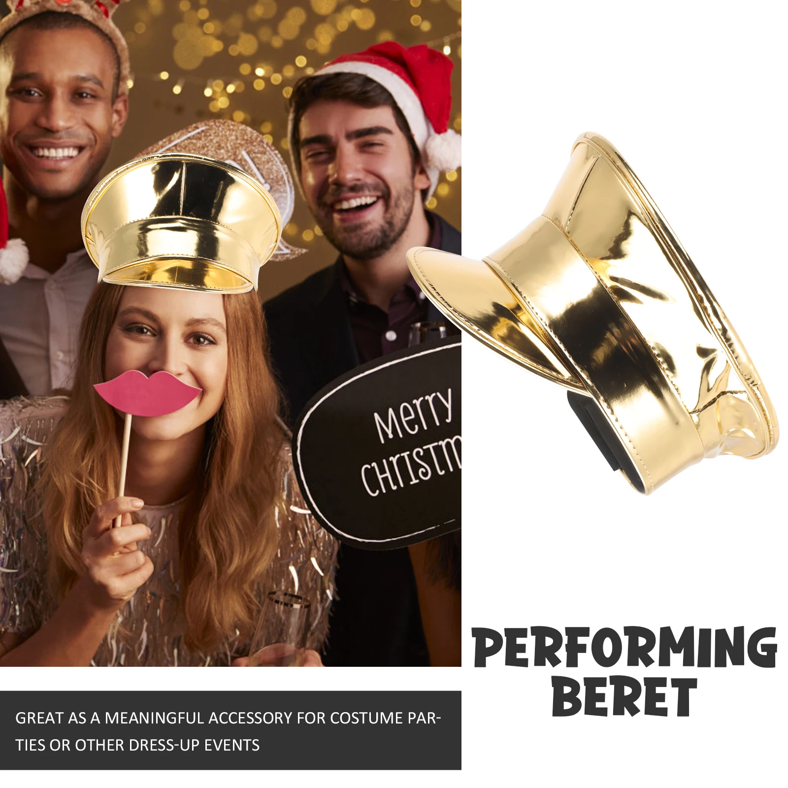 

Navy Hat -Resistant Decorative Multi-Function Costume Party Sailor Hat for Boating Cosplay Performance Accessory