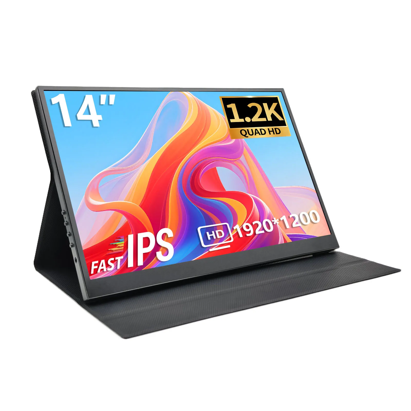MAFNKOU 14 Inch Portable Monitor,1200P  IPS Screen Gaming External Secondary Screen For Laptop Phone PS4 Xbox
