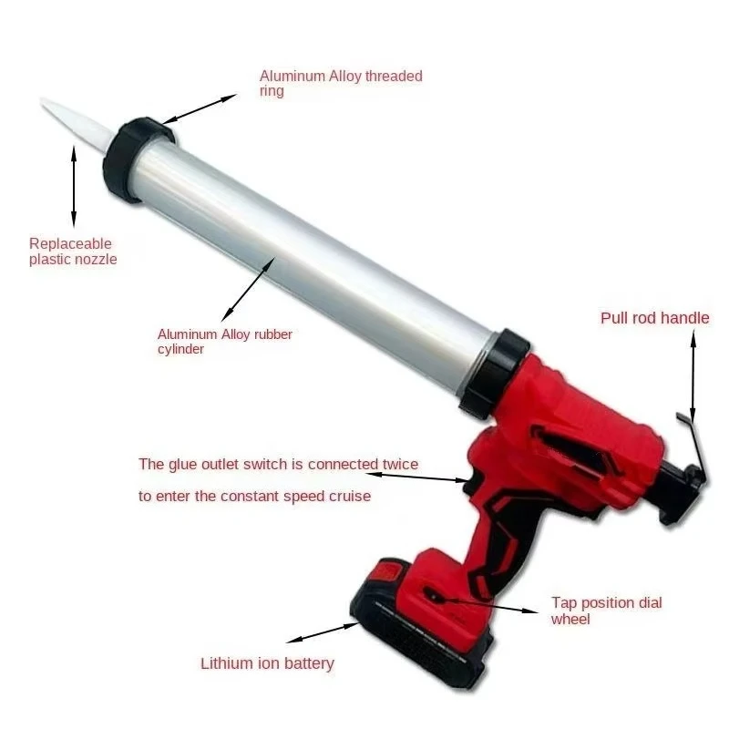 300Ml-600ml battery cells and sausage sealant caulking tool 20v battery caulking tool