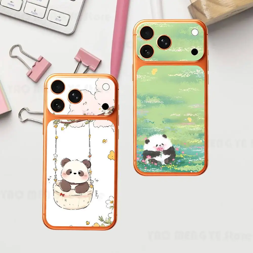 

Kawaii Panda For Iphone 17 Pro ProMax Back Protective Decorative Sticker Back Cover